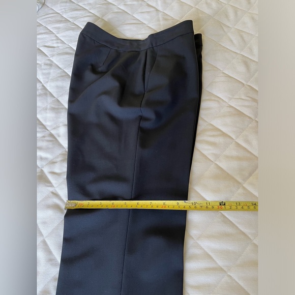 Ralph Lauren 96% fine wool black dress pants high waist straight legs US 10 - Picture 11 of 13